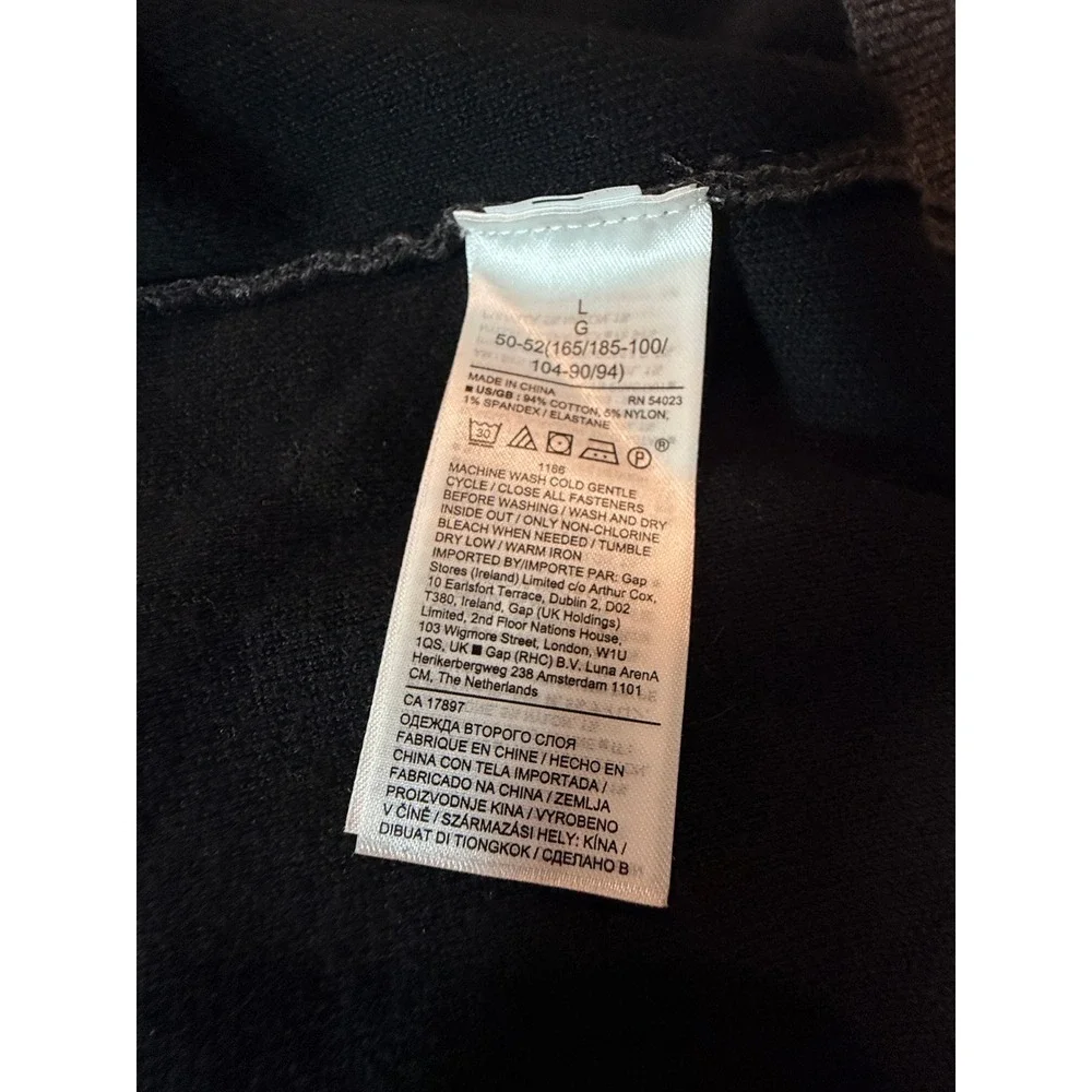Banana Republic Hoodie Mens Large Double Knit Full Zip Charcoal Gray